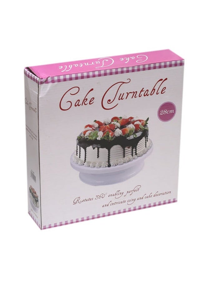 بروماس حامل كيك دوار احترافي - حامل كيك دوار مانع للانزلاق بقطر 28 سم للتزيين والتغطية