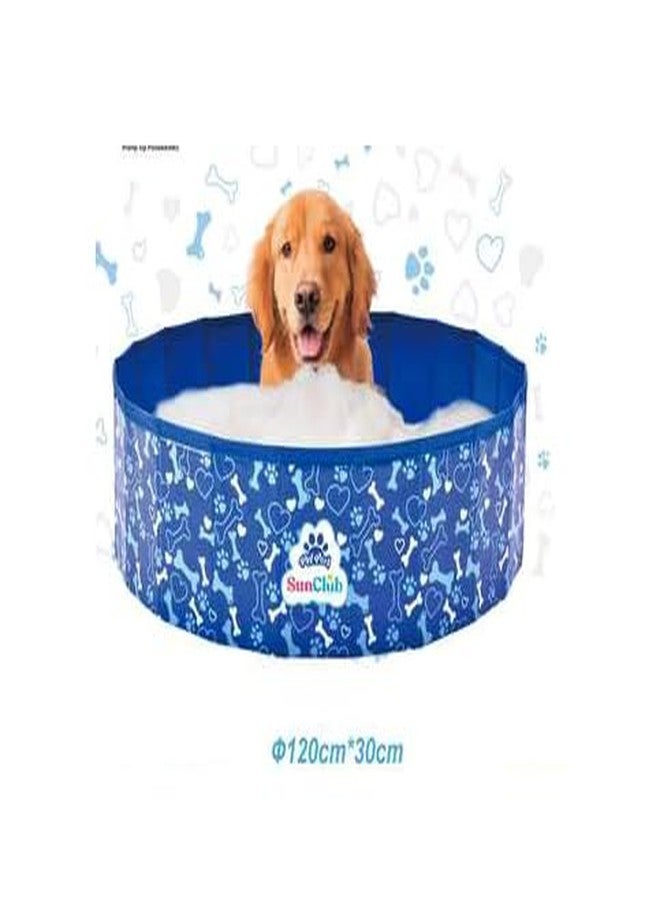 Jilani Portable Dog Swimming Pool - (120 x 30 cm), Bath Tub for Dogs and Cats, Slip-Resistant Pet Wading Pool for Indoor and Outdoor, Laminated Fabric Vinyl Strong Made - Image 3