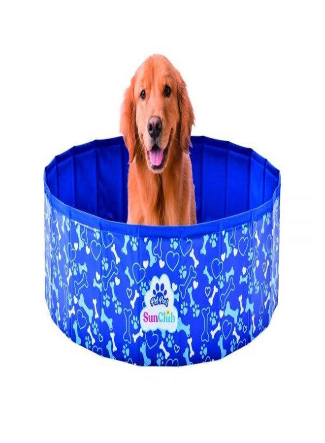 Jilani Portable Dog Swimming Pool - (120 x 30 cm), Bath Tub for Dogs and Cats, Slip-Resistant Pet Wading Pool for Indoor and Outdoor, Laminated Fabric Vinyl Strong Made - Image 1