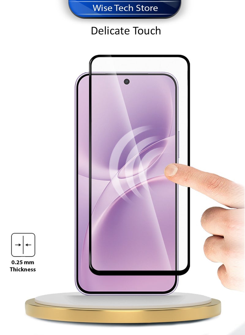 Wtech vivo V70 FE 5G 2026 Premium E2E Series Full Glue Full Cover Tempered Glass Screen Protector (MSGECN) - Clear/Black - Image 4