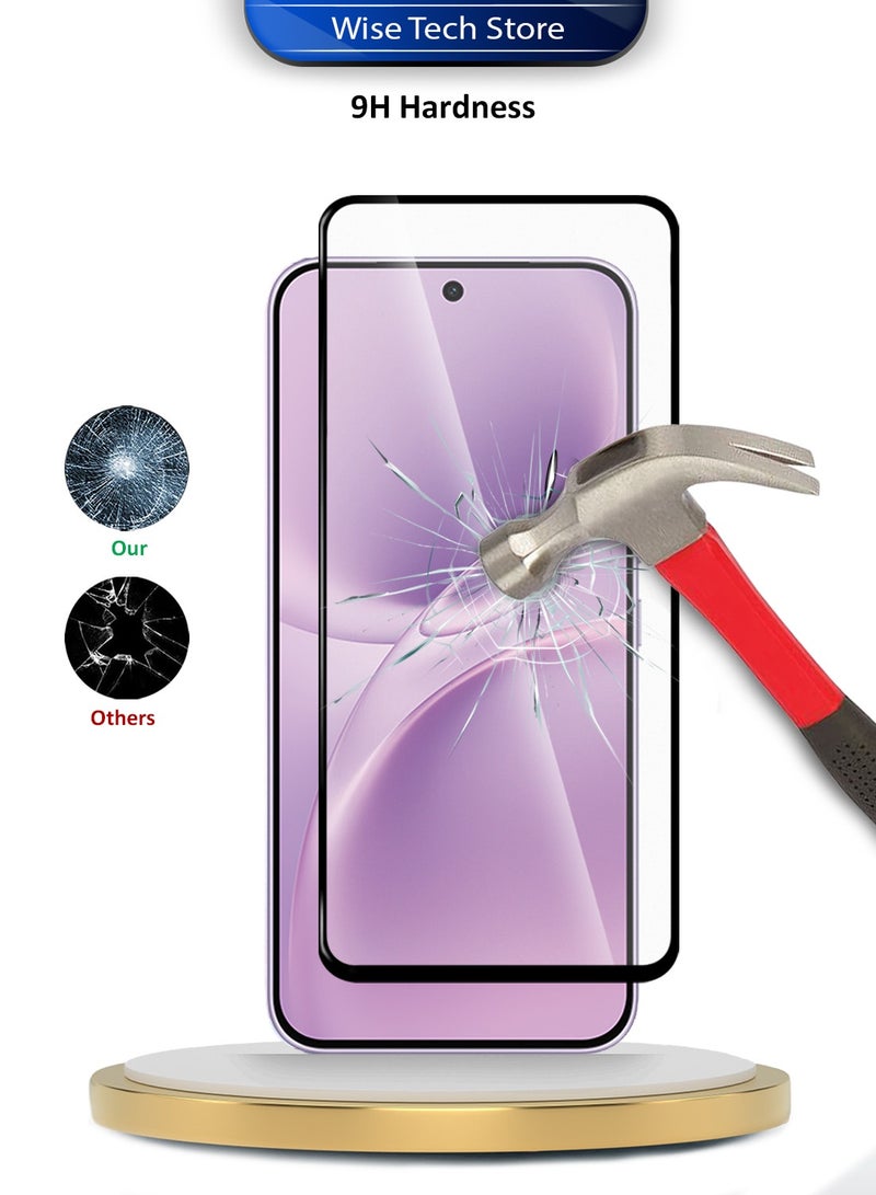 Wtech vivo V70 FE 5G 2026 Premium E2E Series Full Glue Full Cover Tempered Glass Screen Protector (MSGECN) - Clear/Black - Image 3