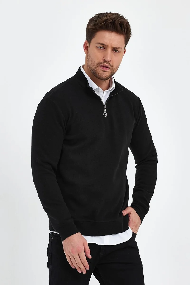 Alexander Gardi Stand Collar Zippered Sweatshirt (E23-230200)
