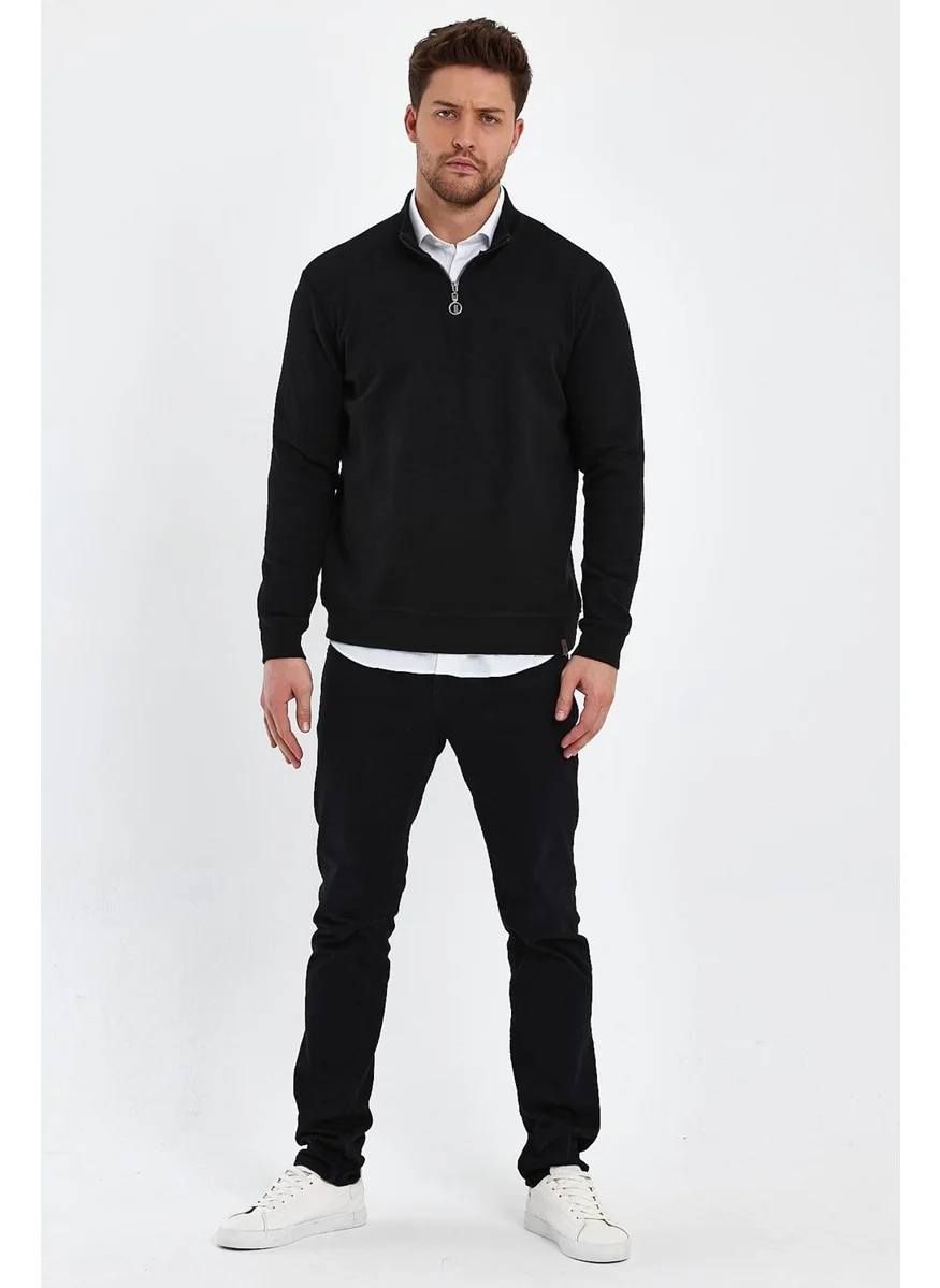 الكسندر جاردي Stand Collar Zippered Sweatshirt (E23-230200)