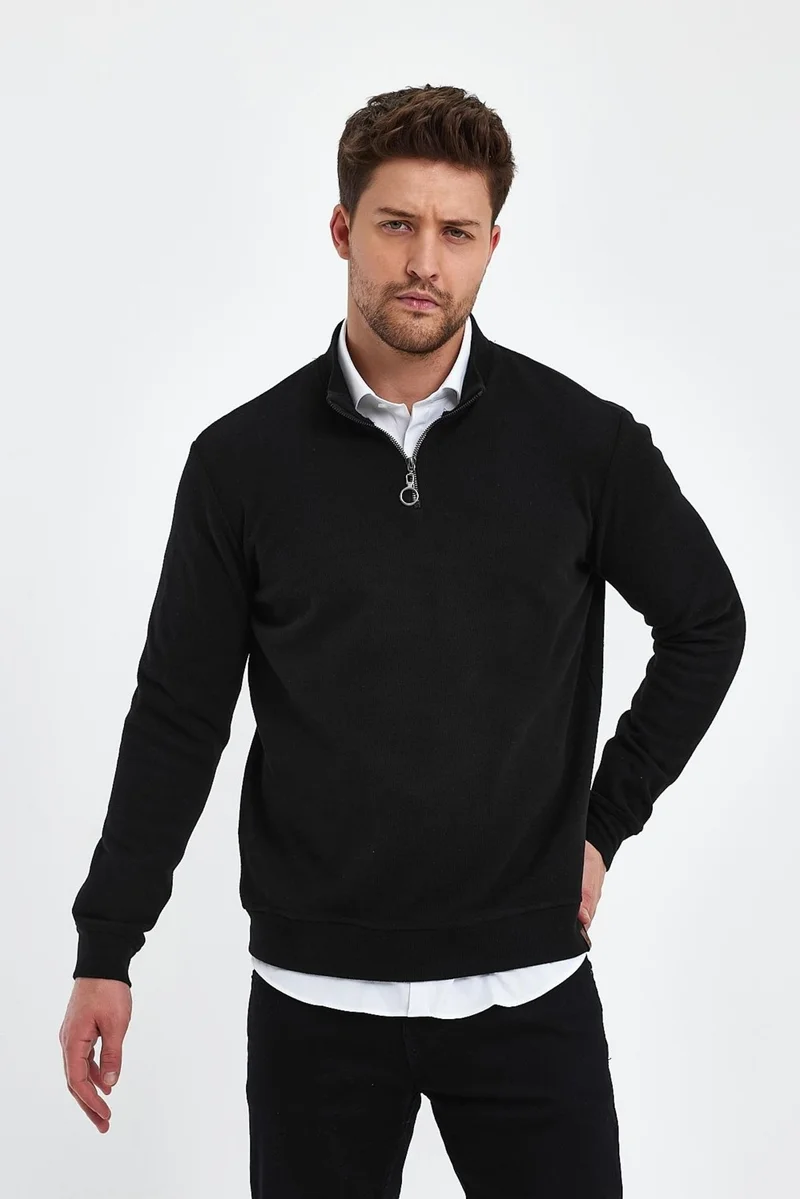 Alexander Gardi Stand Collar Zippered Sweatshirt (E23-230200)