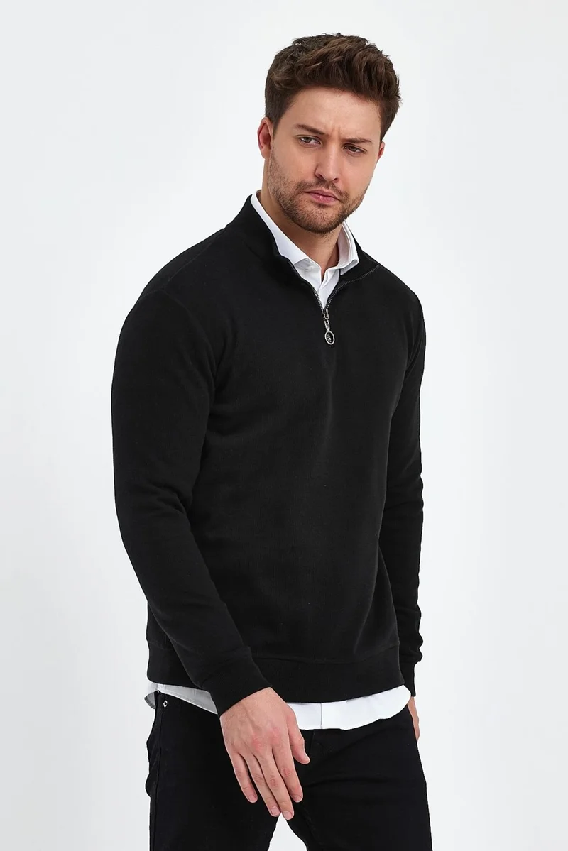 Alexander Gardi Stand Collar Zippered Sweatshirt (E23-230200)