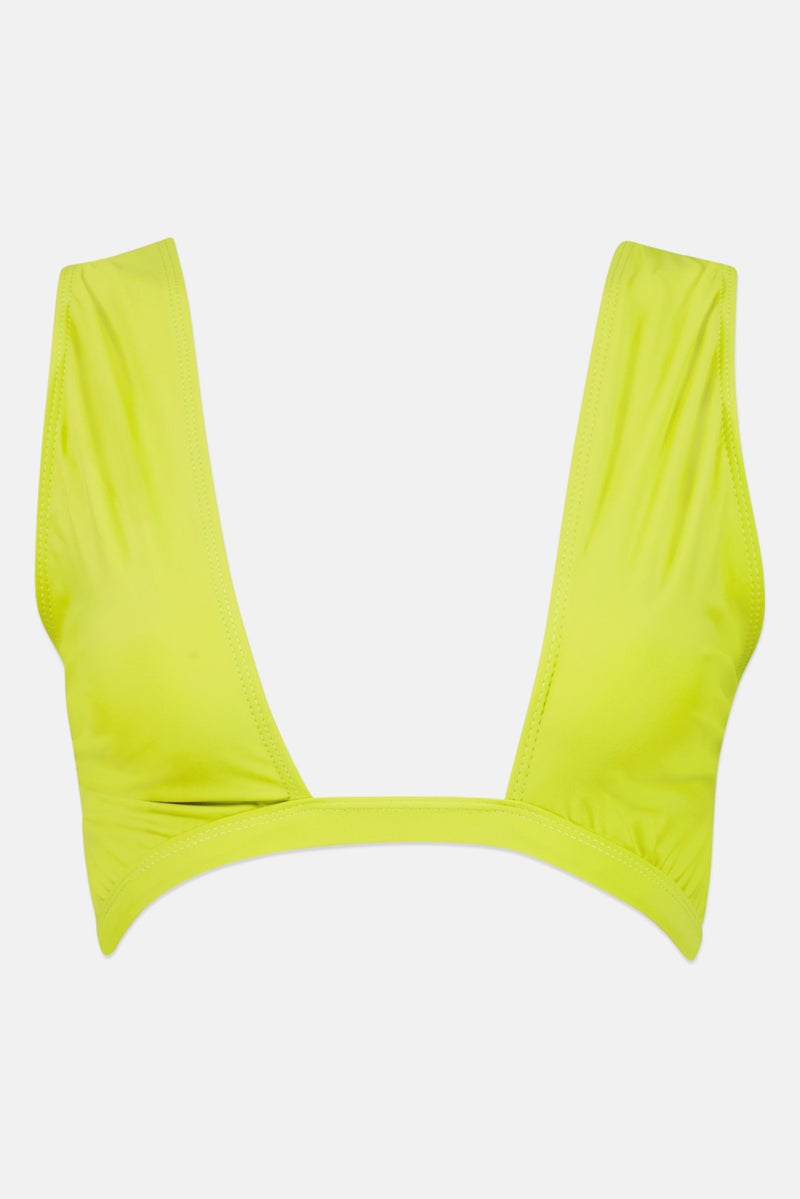 Unique21 Women Non-Padded Plain Bikini Top, Green - Image 2