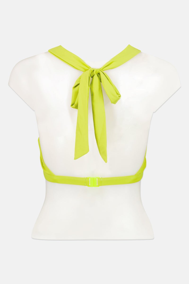 Unique21 Women Non-Padded Plain Bikini Top, Green - Image 3