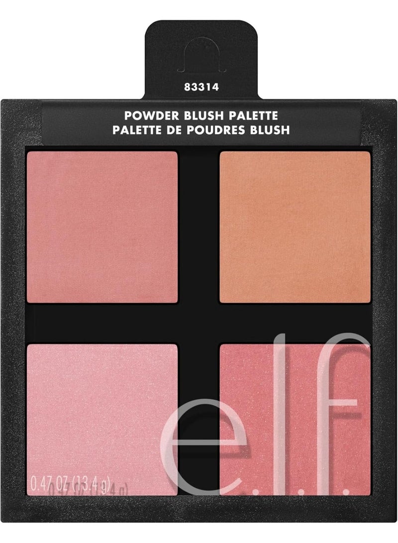 elf Cosmetics Powder Blush Palette, Four Blush Shades for Beautiful, Long-Lasting Pigment, Light - Image 4