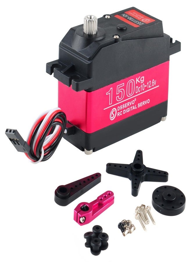DIYmall 150KG DS51150 Digital RC Servo Full Metal Gear 270 Degree 12V Waterproof with 18T Metal Servo Arm for Baja Car 1/5 RC Car - Image 1