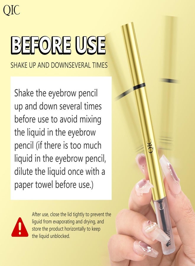 W3W 2-in-1 Microblading Eyebrow Pencil with Micro-Fork-Tip Precise Brush-Tip Eyebrow Pencils Create Natural Looking Defined Eyebrows Last All Day(Black) - Image 5