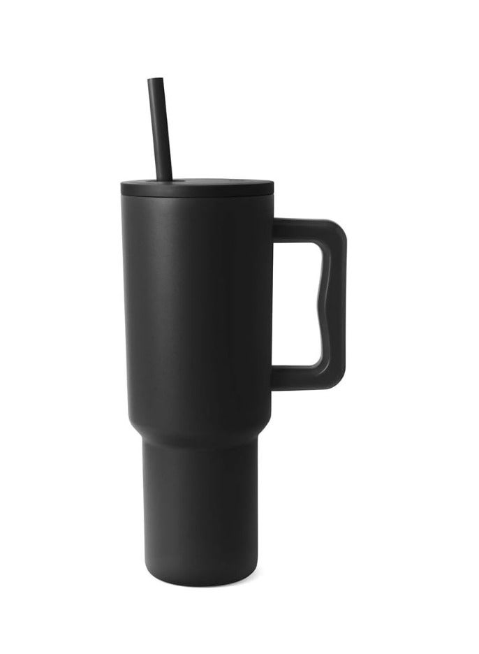 OASIS-TH 40 oz Tumbler with Handle and Straw Lid Reusable Stainless Steel Water Bottle Travel Mug Cup holder Friendly Insulated Cup Holiday Gifts for Women Men  - Image 1