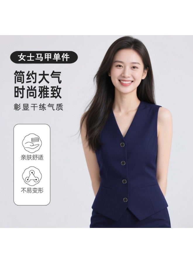 ROMON Business Casual Women'S Vest, Professional Vest For Women, Elegant And Generous, Comfortable And Breathable, V-Neck Slim-Fit Suit Vest For Women - Image 2