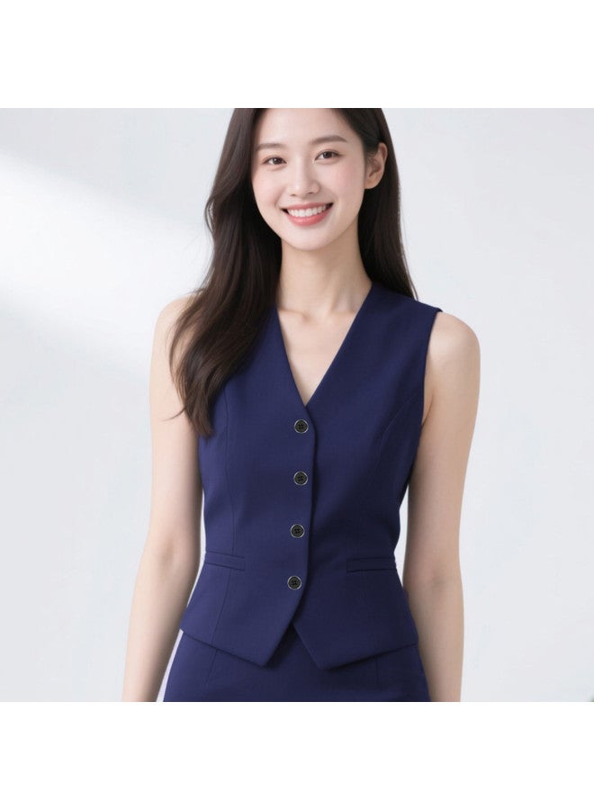 ROMON Business Casual Women'S Vest, Professional Vest For Women, Elegant And Generous, Comfortable And Breathable, V-Neck Slim-Fit Suit Vest For Women - Image 4