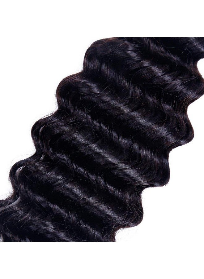 أودير البرازيلي موجة عميقة الشعر البشري 1 حزمة غير المجهزة 9A البرازيلي موجة عميقة عذراء الشعر البشري نسج حزم عميق مجعد الشعر حزم 22 بوصة اللون الطبيعي - Image 3