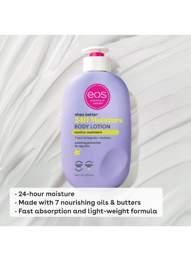 إي أو اس كريم الجسم أفضل من الفانيلا الكشمير، العناية بالجلد الرطب لمدة 24 ساعة، خفيف الوزن وغير دهني، مصنوع من الشي الطبيعي، فيجان، 16 أوقية ساطعة - Image 4