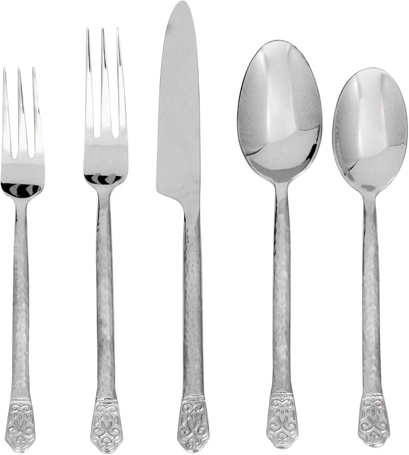 Gourmet Settings 20 Piece Tristan Flatware Set Stainless Steel