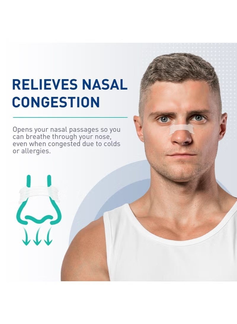بريث رايت مجموعة بدء استخدام شرائط الأنف المضادة للشخير والتنفس (88 قطعة) - تعزيز الأكسجين وتقليل الشخير وتحسين جودة النوم - مقاومة للعرق وشرائط أنفية آمنة على البشرة ومحلول للشخير خالٍ من الأدوية وتخفيف احتقان الأنف الناتج عن نزلات البرد والحساسية (شفاف) - Image 5