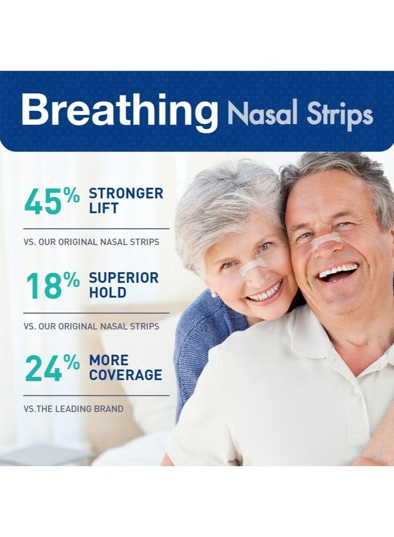 Breathe Right Anti-snoring Breathing Nasal Strip Starter Kit (88 Count) - Boost Oxygen , Reduce Snoring, Improve Sleep Quality - Sweat Resistant, Skin Safe Nasal Strips, Drug-Free Snoring Solution & Nasal Congestion Relief Caused by Colds & Allergies (Clear) - Image 3