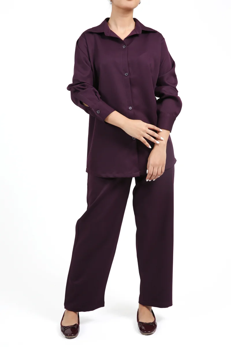 Red Barbie fabric trouser set designed for effortless everyday style and comfort