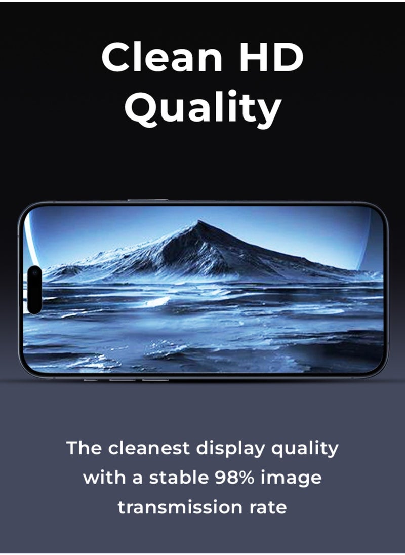 glassology - iPhone 15 Pro Max Screen Protector 6.7" HD Clear [Easy Installation Frame] [Protection]  Case Friendly, Anti-Fingerprint, Bubble Free for iPhone 15 Pro Max -2Pack - Image 1