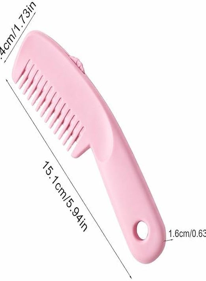 MOKVEE Multifunctional Hair Thinning Comb with Scissors - Professional Texturizing & Hair Cutting Tool for Women, Home & Salon Use (PINK) - Image 4