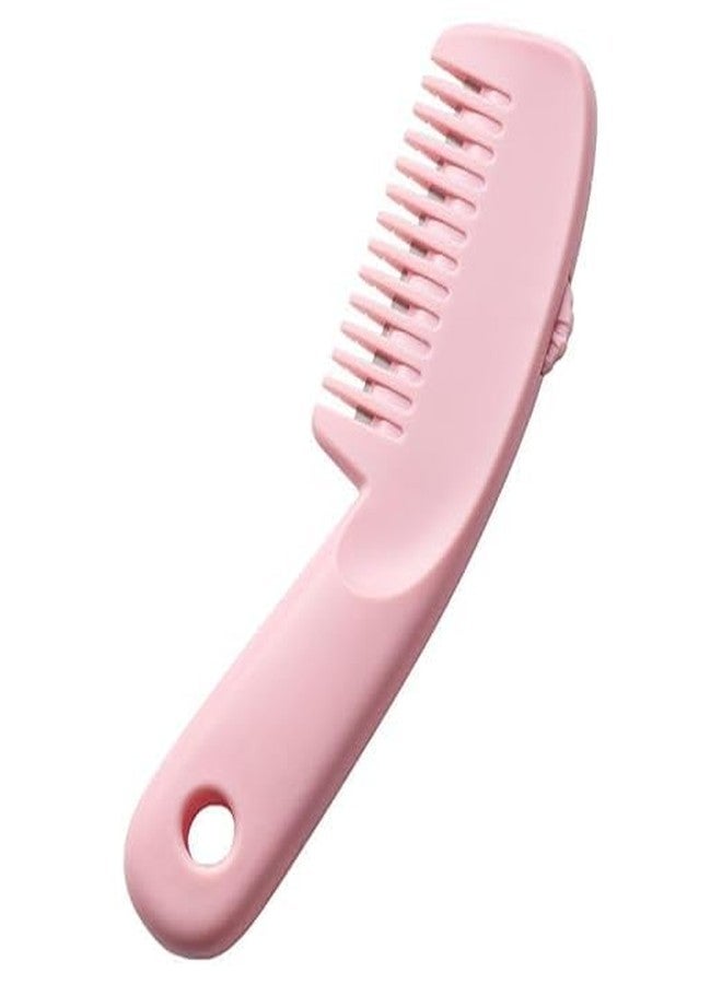 MOKVEE Multifunctional Hair Thinning Comb with Scissors - Professional Texturizing & Hair Cutting Tool for Women, Home & Salon Use (PINK) - Image 1