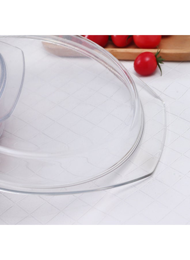 Generic - Feinex Tempered Glass Crystal Soup Cooking Bowl With Lid Double Ear Bowl Crystal Glass Bowl-Specifications:8100-4/0.8 Litre Square Tempered Glass Treasure - Image 1