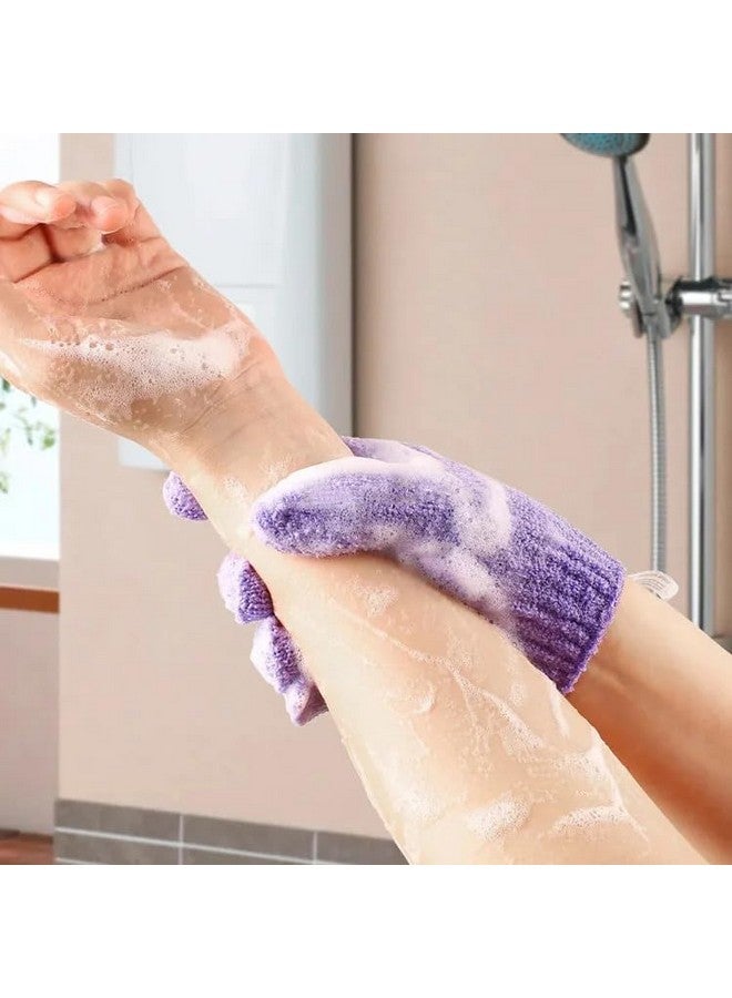 ATETO Exfoliating Gloves Bath/Shower/Spa Glove Washable Thick Soft Bathing Gloves For Soft Skin Dead Skin/Tan Removal Deep Cleaning Gloves (Pack of 1 Pair,Multicolor) - Image 3