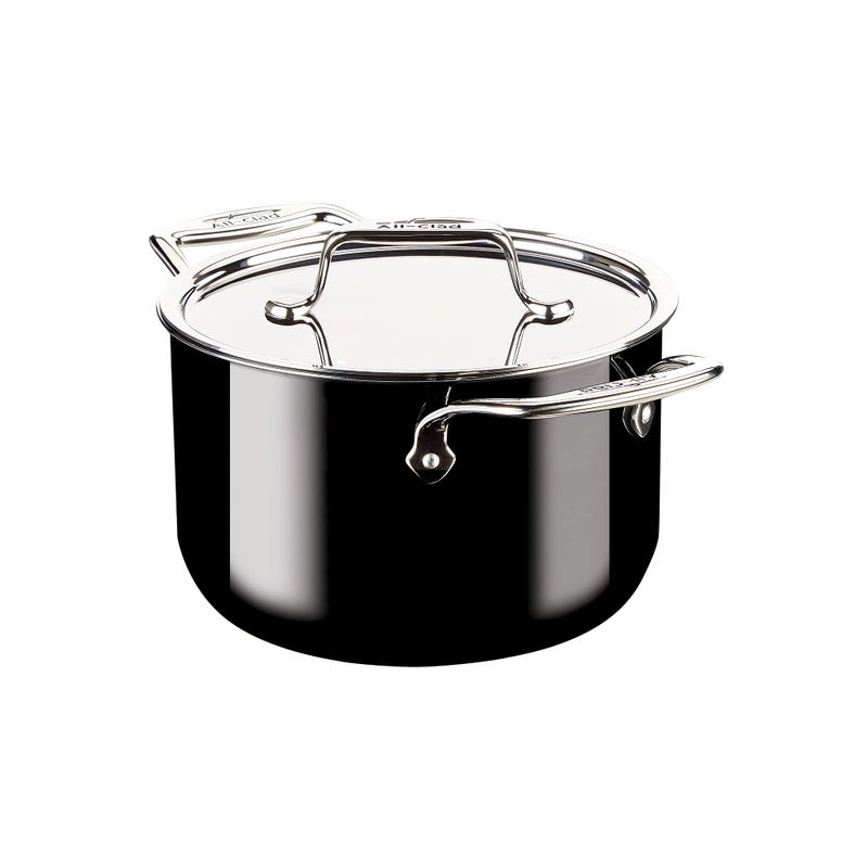 All-Clad AllClad FUSIONTEC Natural Ceramic with Steel Core Soup Pot 4 quart Onyx 