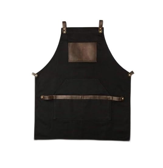 Priti Work Apron in Non-Waxed Canvas with Cross Straps Adjustable Chef Apron-Cross Back Apron for Men Women with Adjustable Straps and Large Pockets,Canvas - Image 1