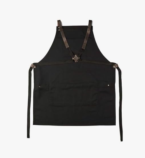 Priti Work Apron in Non-Waxed Canvas with Cross Straps Adjustable Chef Apron-Cross Back Apron for Men Women with Adjustable Straps and Large Pockets,Canvas - Image 4
