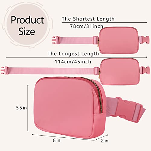 VOROLO Fanny Pack For Women And Men Crossbody Bag Belt Bag with Adjustable Strap Graduation Gifts Deep Pink - Image 5