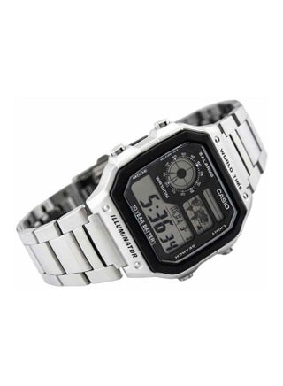 Men Youth Digital Watch AE-1200WHD-1A - 42 mm - Silver - view 3