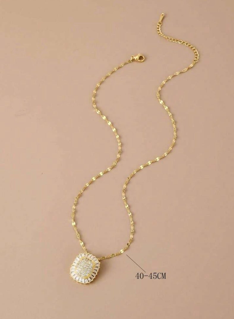 بلو لاين سلسال نسائي أنيق مصنوع من الاستانلس ستيل مطلي باللون الذهبي عيار 18 - Image 3