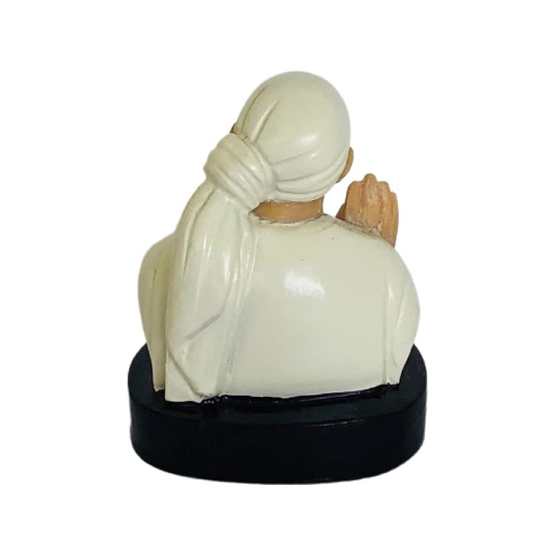 Hemant art Shirdi Sai Baba StatueIdolMurti for Car DashboardCar Stand 25 Inch White - Image 2