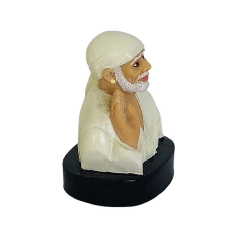 Hemant art Shirdi Sai Baba StatueIdolMurti for Car DashboardCar Stand 25 Inch White - Image 5