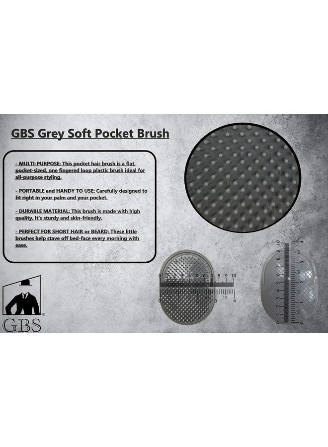 G.B.S Grey Pocket Palm Brush For Men’S Women And Pets Grooming Grey Pack Of 20 Made In The U.S.A - Image 2