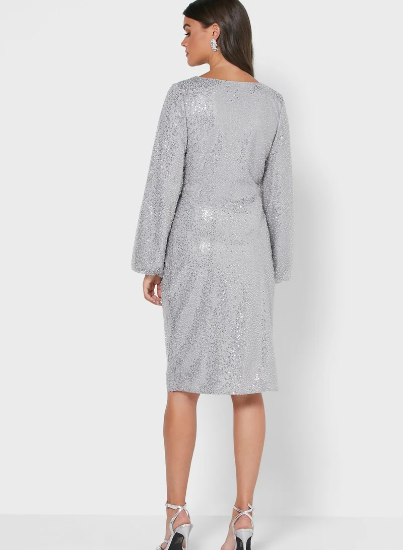 Chi-Chi London Sequin Wrap Dress