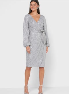 Chi-Chi London Merl Front Twisted Shift Dress  - Image 1
