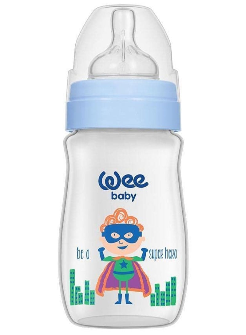 وي بيبي زجاجة رضاعة كلاسيكية بلس من مادة البولي بروبيلين ذات رقبة واسعة، عبوة من قطعة واحدة - Image 2