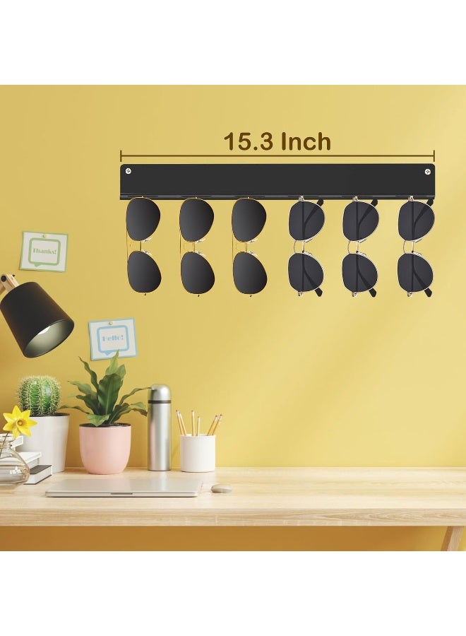 TPGP Hanging Sunglasses Wall Organizer, Glasses Holder Wall For Display, Acrylic Multiple Eyeglasses Rack 3 Pack, Black - Image 4