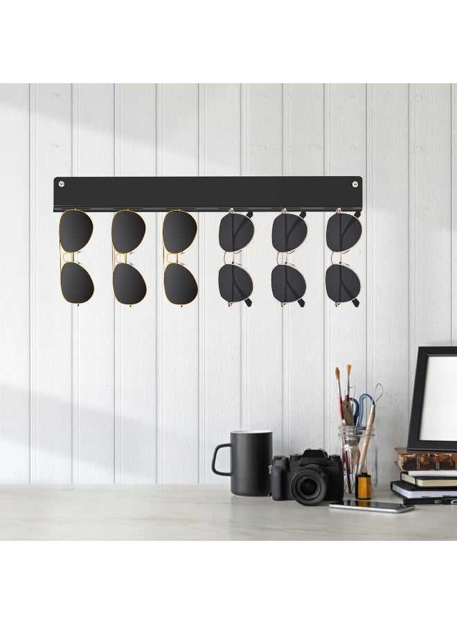 TPGP Hanging Sunglasses Wall Organizer, Glasses Holder Wall For Display, Acrylic Multiple Eyeglasses Rack 3 Pack, Black - Image 3