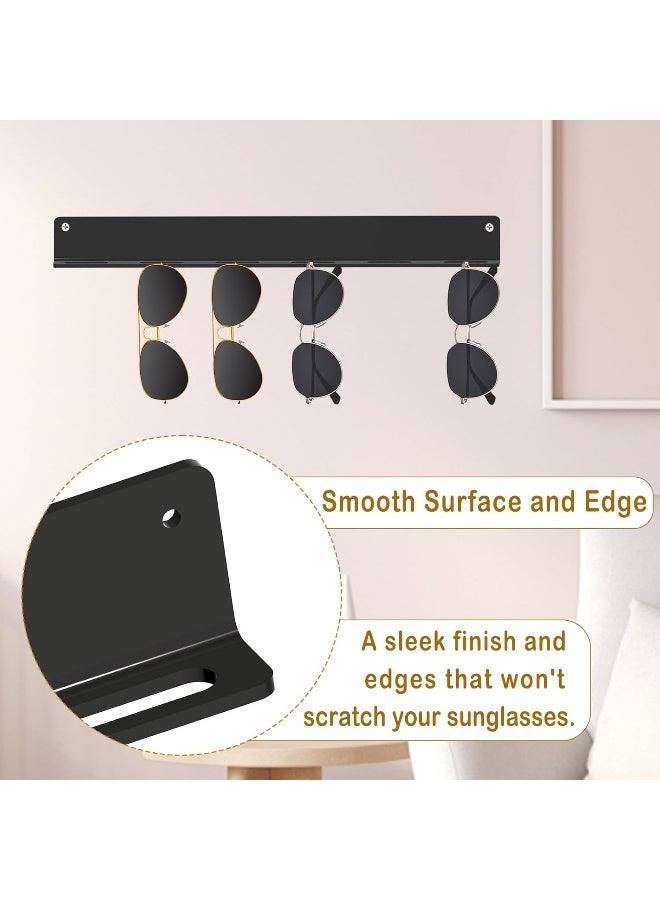TPGP Hanging Sunglasses Wall Organizer, Glasses Holder Wall For Display, Acrylic Multiple Eyeglasses Rack 3 Pack, Black - Image 5