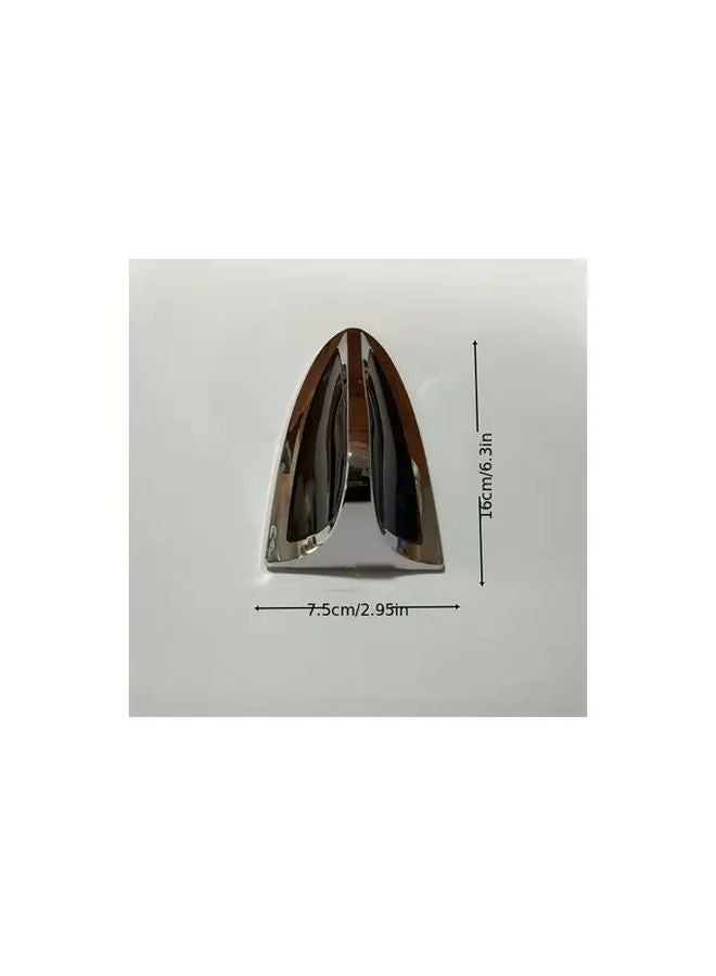 هوائي زعنفة القرش أسود لامع من مادة ABS جناح سقف بدون حفر تركيب ايروديناميكي - Image 3