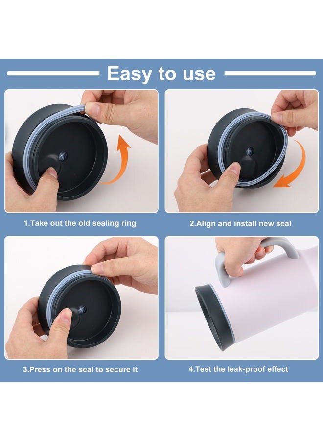 PEUTIER 4pcs Gasket Replacement for Owala 40oz Tumbler, O Shaped Rubber Lid Seal Ring Water Bottle Accessories Replacement Part Compatible with Owala 40oz Stainless Steel Cup - Image 4