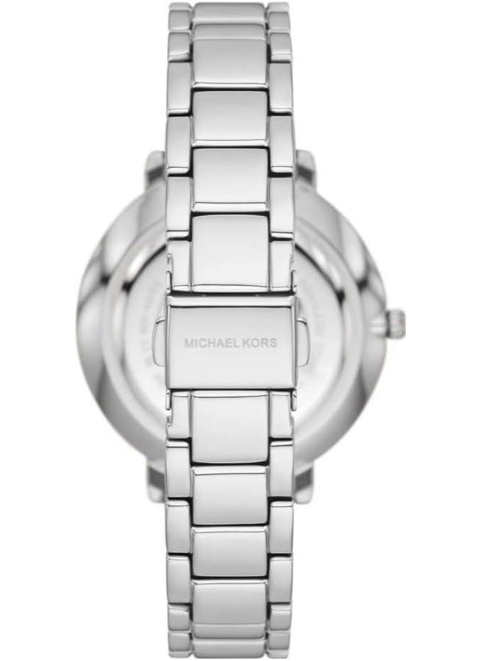 MK Pyper Grey Dial Silver Steel Strap Watch For Women - 4672 - Image 2