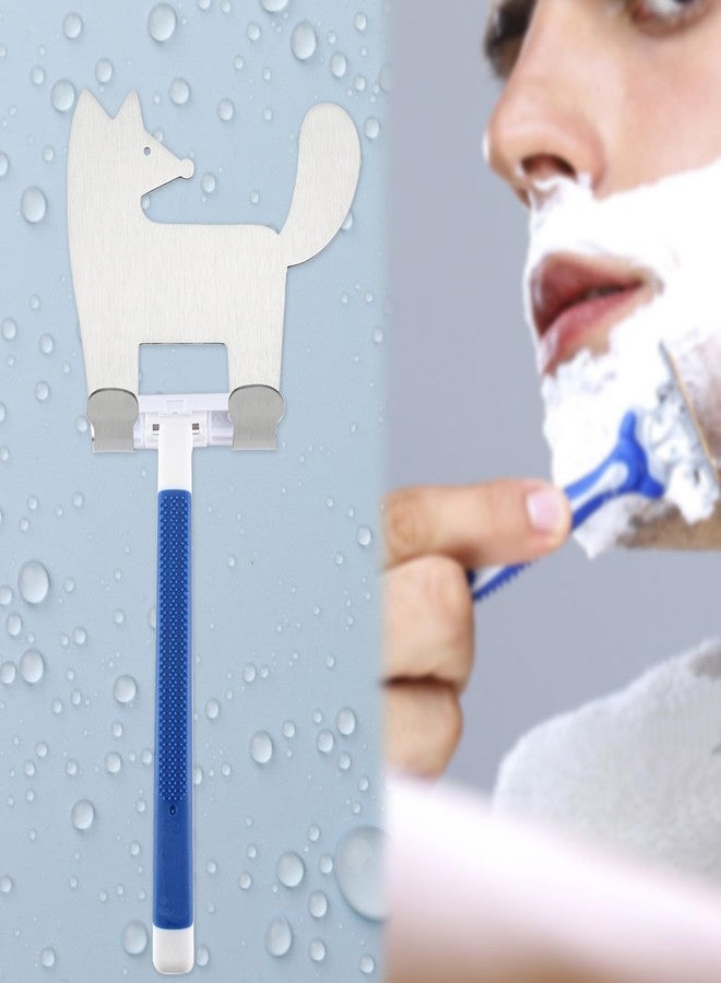 YODOCAMP Cute Holder Shaver Hook Hanger Stand, Funny Razor Holder for Shower Wall, Animal Cartoon Holder Shaver Organizer for Bathroom, Self Adhesive Stainless Steel Shaver Hook TZG15 - Image 3