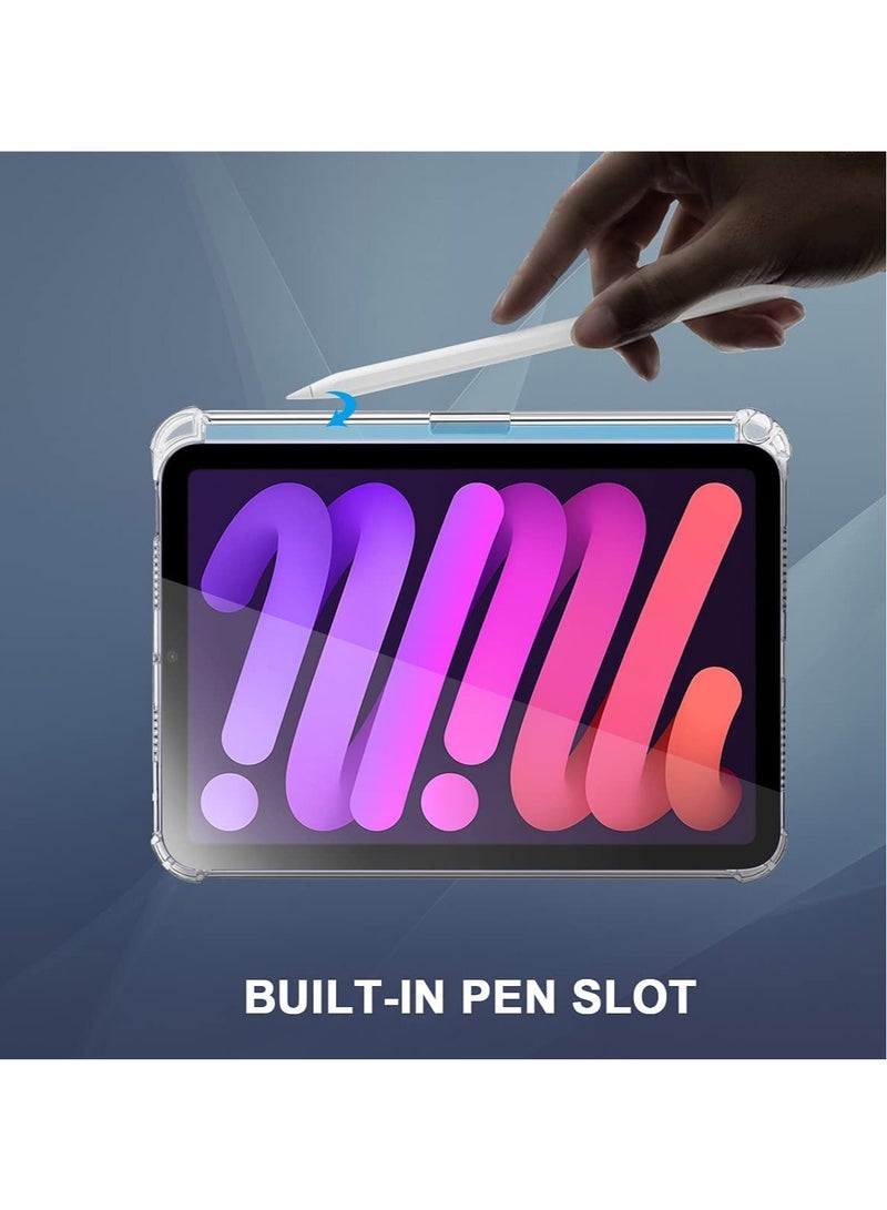 Clear Case for iPad Mini 6 (8.3 inch 2021) with Pencil Holder Supports 2nd Gen Apple Pencil Charging, Ultra Slim Lightweight Soft TPU Back Cover Skin for iPad Mini 6th Generation - Image 3