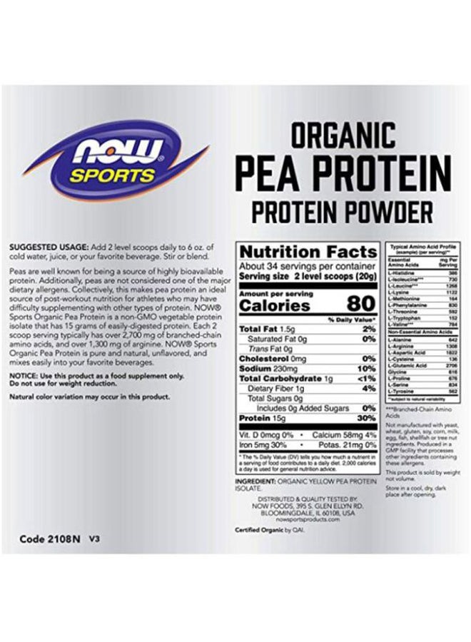 Now Foods Organic Pea Protein - Image 4