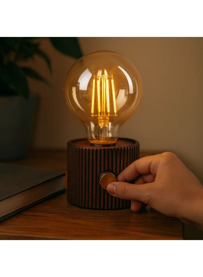 لمبة مكتب ديكور LED بإضاءة دافئة قابلة للتحكم – مصباح طاولة أنيق لغرفة النوم والمكتب – أباجورة مودرن للكومودينو والريسبشن – مثالية للقراءة والاسترخاء والهدايا - Image 2